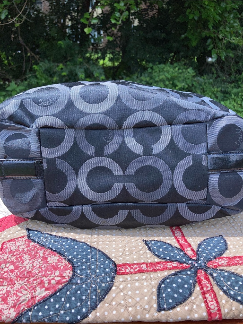 Coach Black & Charcoal Signature Hobo Bag - Picture 12 of 12